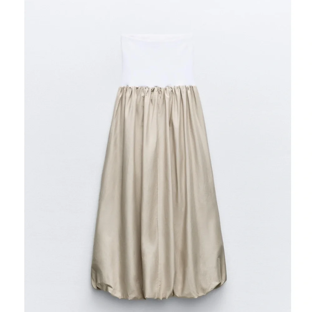Zara COMBINATION BALLOON DRESS_7